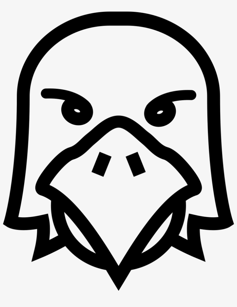 Eagle Bird Frontal Head Outline Comments, transparent png #2777093