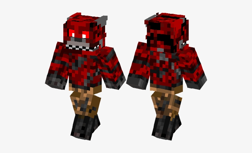 Fnaf 1 Foxy Minecraft Skin, transparent png #2777124