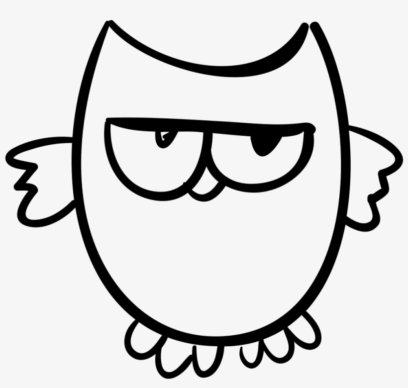 Owl Night Bird Outline Comments - Imagenes De Contornos De Animales, transparent png #2777230