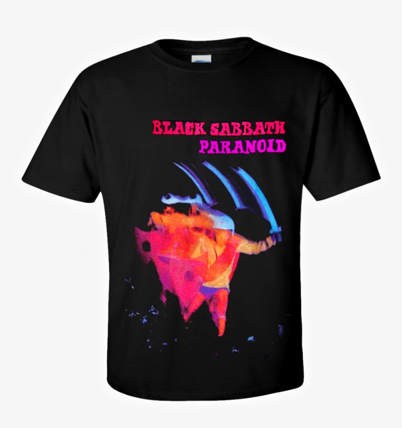 Black Sabbath Official T-shirt Paranoid Ozzy Osbourne - Fear To Eternity Iron Maiden Tee, transparent png #2778116