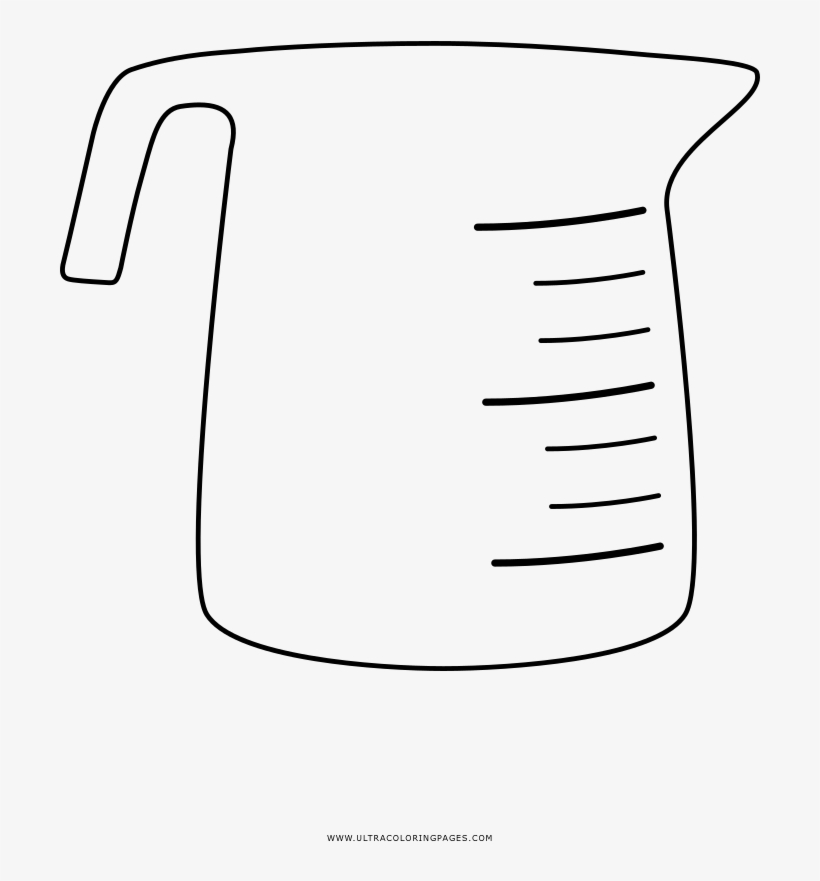 Measuring Cup Coloring Page - Line Art, transparent png #2778202