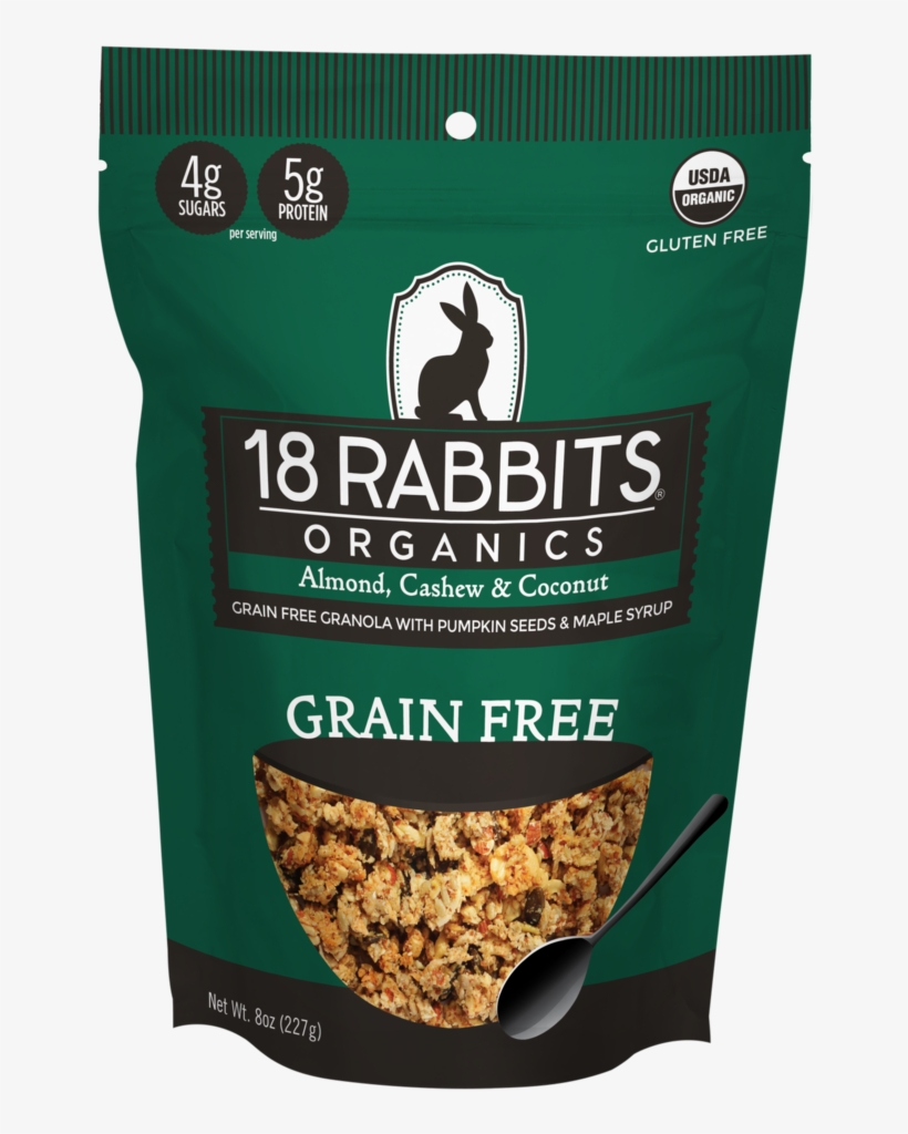 Almond, Cashew & Coconut Grain Free Granola - 18 Rabbits Organic Gracious Granola, Pecan, Almond,, transparent png #2778204