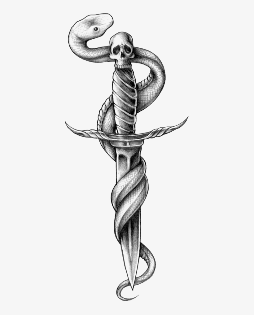 Snake Tattoo Png Photo - Snake Around Sword Tattoo - Free Transparent PNG  Download - PNGkey