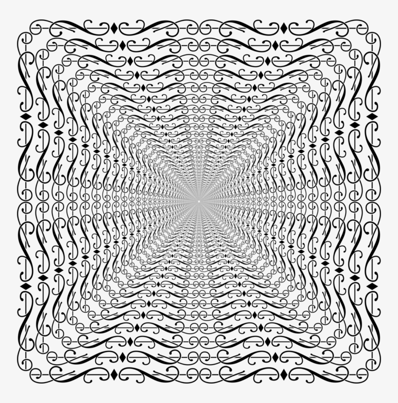 Line Art Background - Free Wallpaper Black And White Optical Illusion, transparent png #2779272