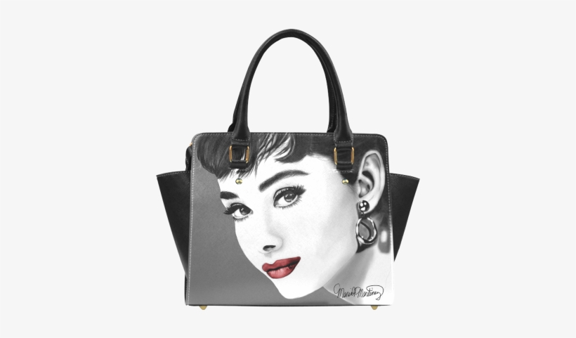 Audrey Hepburn Red Lips Classic Shoulder Handbag - Audrey Hepburn Poster, transparent png #2779445