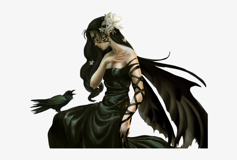 Dark Angel Png Transparent Images - Fantasy Raven, transparent png #2779576