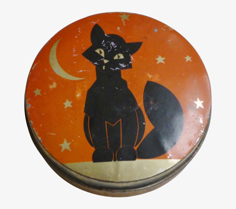 Halloween Black Cat Toffee Tin - Black Cat, transparent png #2781433