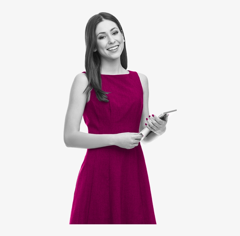 Woman Pink Dress - Girl, transparent png #2781888