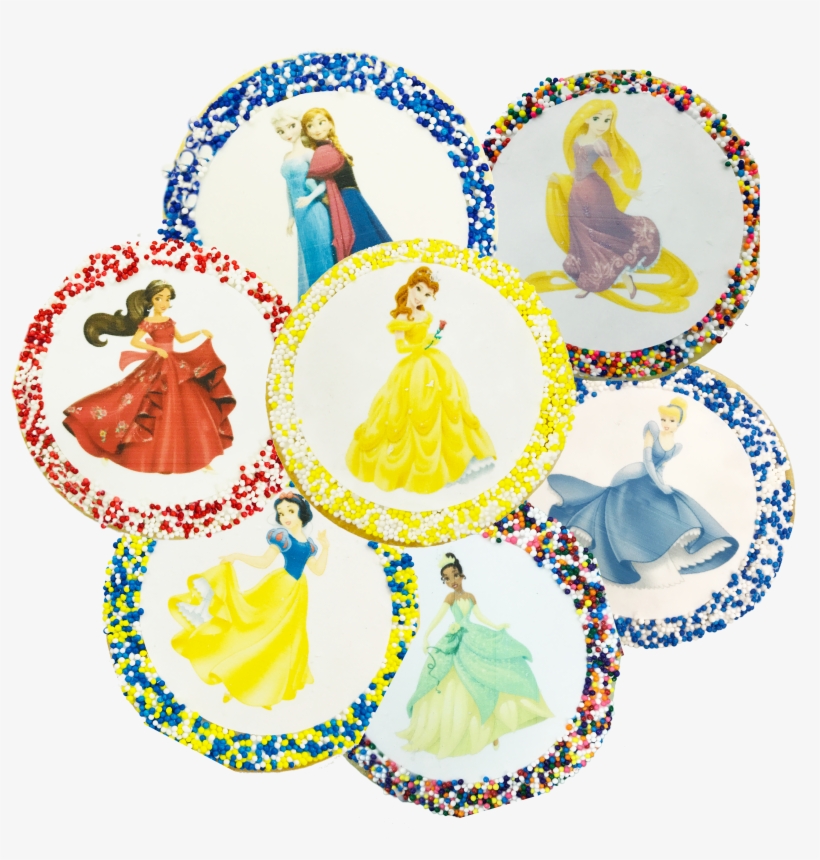 Disney Princess Sugar Cookies With Nonpareils - Disney Cinderella Sparkle Birthday Party Temporary, transparent png #2781959
