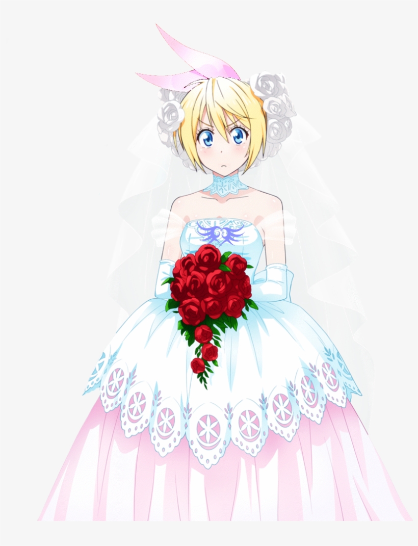 Nisekoi Chitoge Wedding Dress Render 2 By Sharknex-d86wkjr - Nisekoi, transparent png #2782127