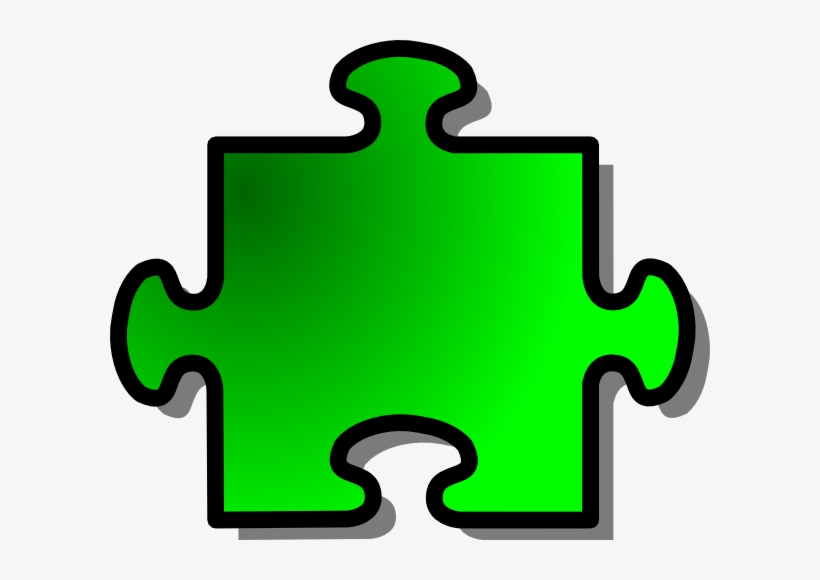 Green Jigsaw Puzzle Clip Art At Clker - Puzzle Pieces Clip Art, transparent png #2782130