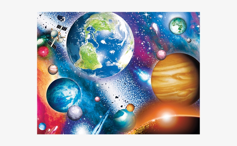 3d Jigsaw Puzzle - Riviera Games 33251 3d Puzzle Weltraum, 30,5x23x0,2cm,, transparent png #2782195