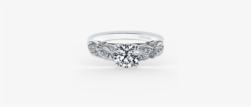 Kirk Kara - Kirk Kara Angelique White Gold Diamond Scrollwork Engagement, transparent png #2782661