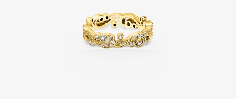 Kirk Kara Wedding Band - Kirk Kara 14k Rose Gold Angelique Diamond Scrollwork, transparent png #2782662