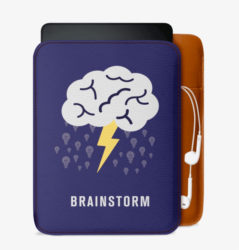 Dailyobjects Brainstorm Real Leather Sleeve Case Cover - Brainstorm Pun, transparent png #2782849