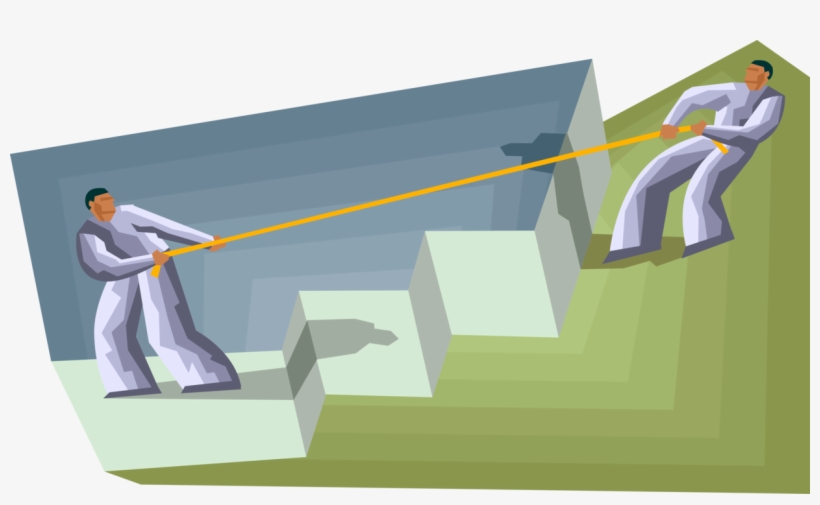 Vector Illustration Of Competitive Businessmen Compete - Conflict, transparent png #2783466