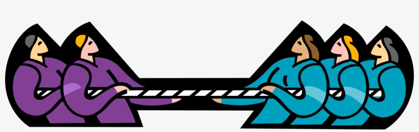 Vector Illustration Of Competitors In Unequal Unbalanced - Force, transparent png #2783582