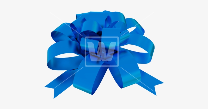 Blue Bow Ornament - Stock Illustration, transparent png #2784783