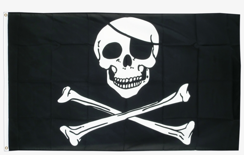 Pirate Skull And Bones - Skull And Crossbones With Eye Patch, transparent png #2784875