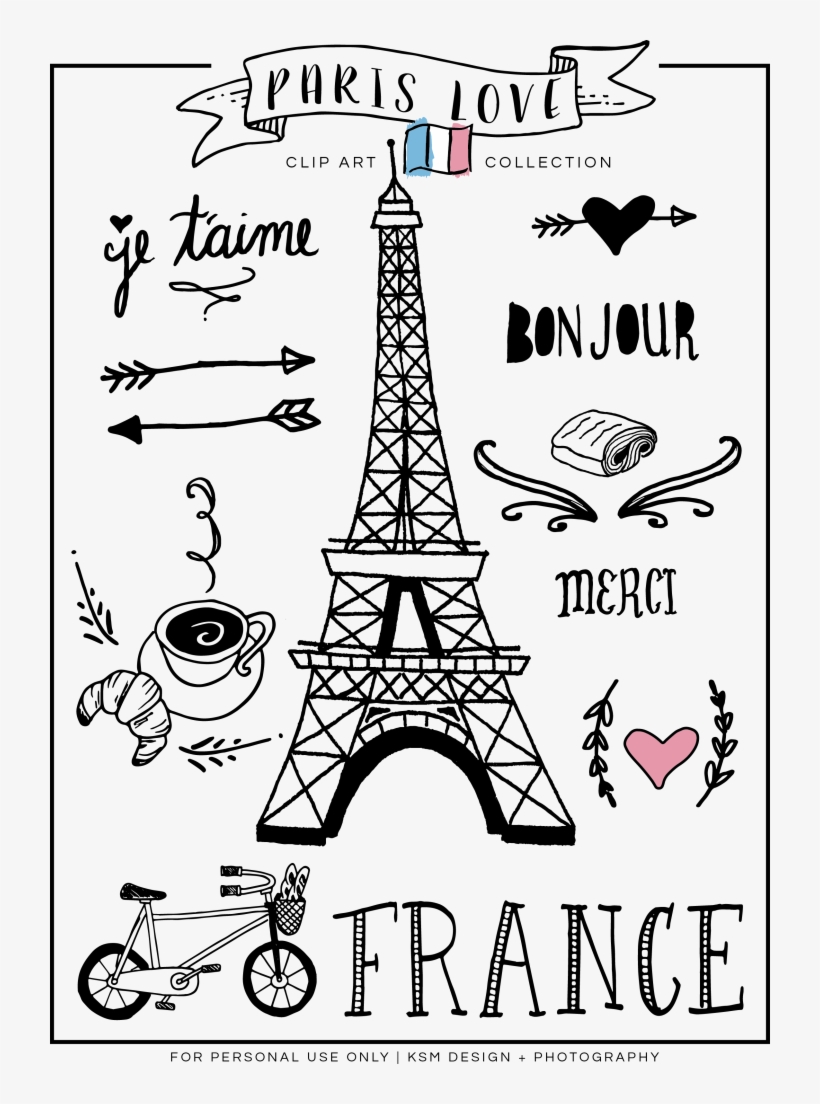Clip Transparent Library Cafe Vector Paris - French Clipart Black And White, transparent png #2784958