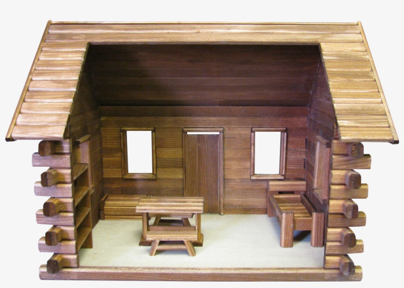 Crockett's Log Cabin Dollhouse Kit By Real Good Toys - Greenleaf Dollhouse Kit, transparent png #2785846