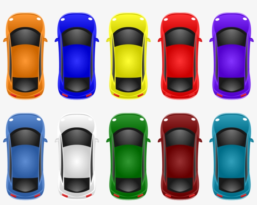 Small Car Clipart 55 From Above - Parked Cars Clip Art, transparent png #2786082