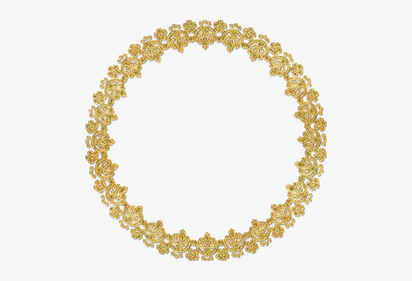 Free Png Golden Round Frame Png Images Transparent - Gold Frame Png Hd, transparent png #2786520