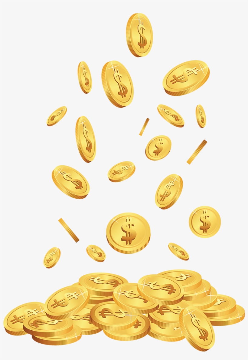 Coins Falling, transparent png #2786828