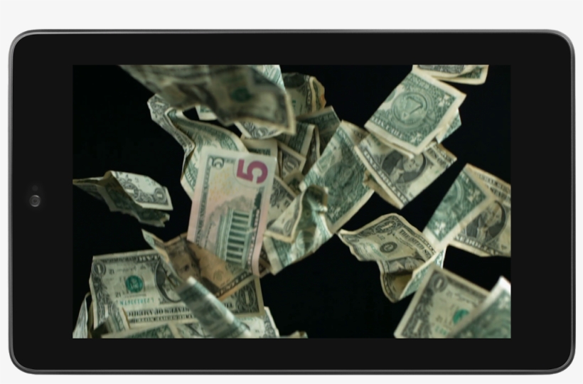 Falling Money Live Wallpaper - 5 Dollar Bill, transparent png #2787239