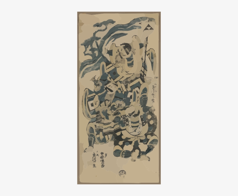 How To Set Use The Actors Ichikawa Ebizō And Nakamura - Painting, transparent png #2787376