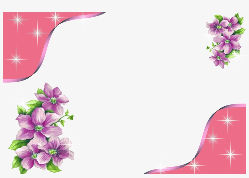 Свързано Изображение Flower Border Png, Flower Borders, - Pink Flower Borders Png, transparent png #2789534