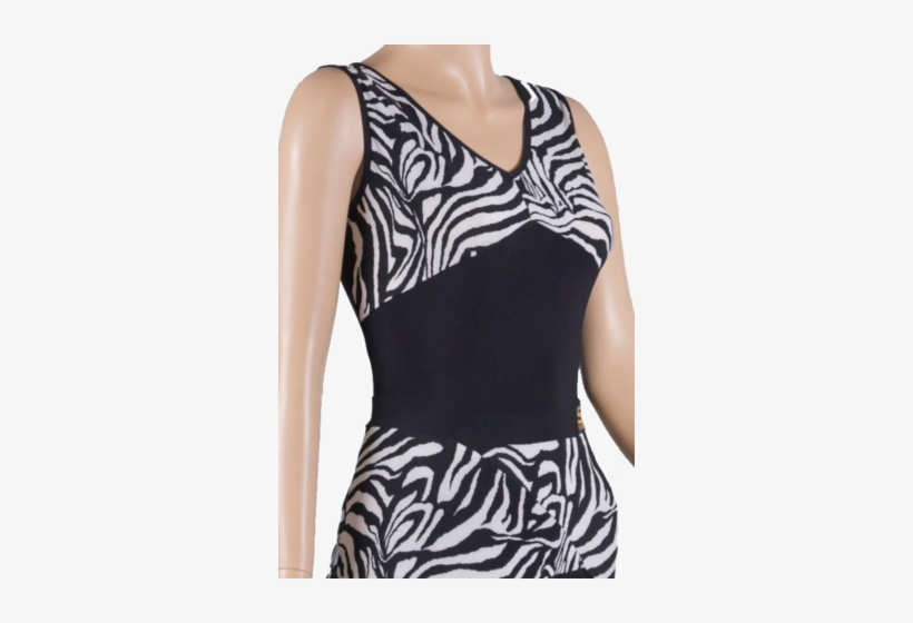 V-neckline Zebra Print Blouse - Blouse, transparent png #2789655