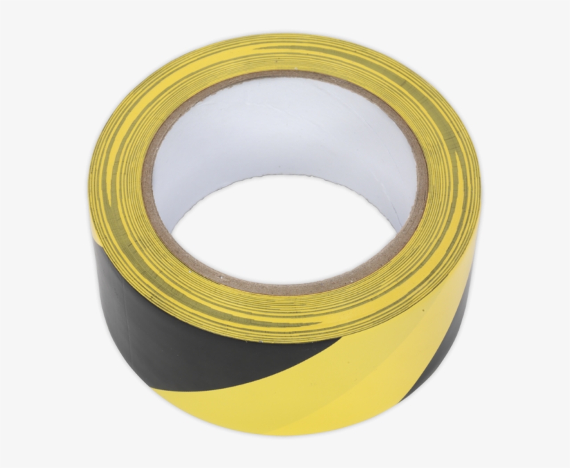 Hazard Warning Tape 50mm X 33mtr Black/yellow Sealey - Circle, transparent png #2789727