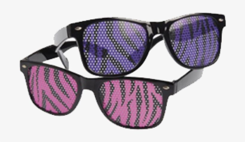 Neon Zebra Print Glasses - Neon Zebra Print Lens Glasses, Sold By Case Pack Of, transparent png #2789802