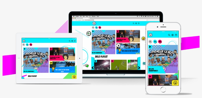 Man City Look To The Future With Kids App Aimed At - Man City Kids App, transparent png #2791398