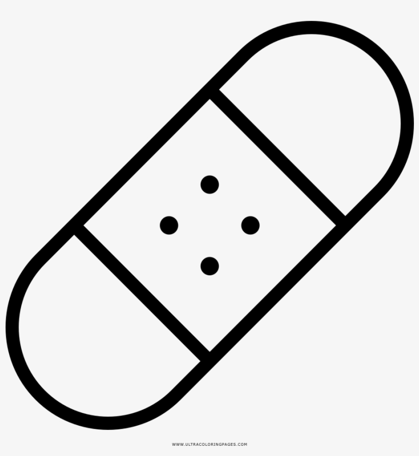15 Bandage Coloring - Line Art, transparent png #2792079