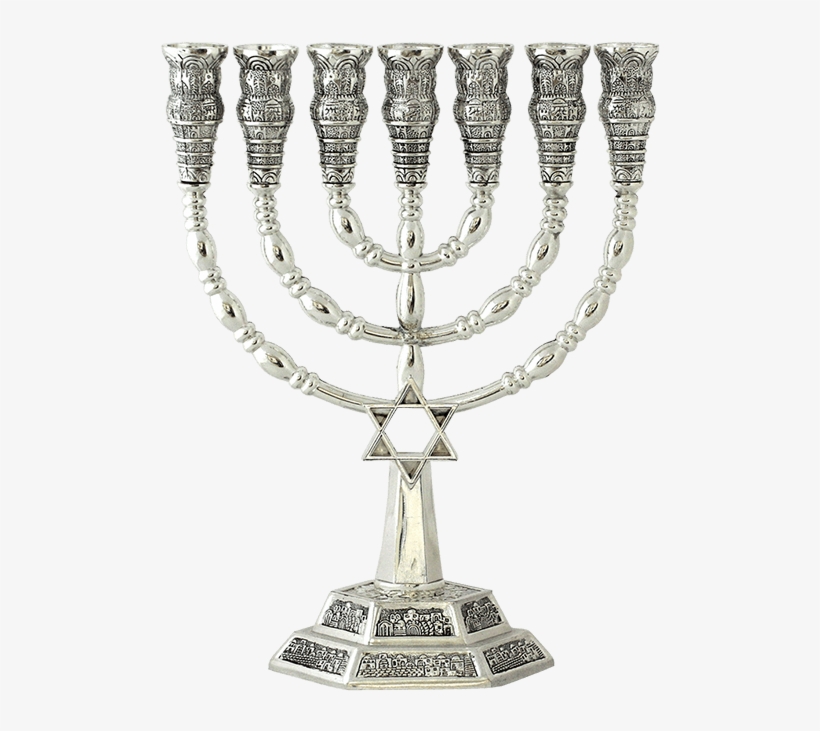 Lovely Menorah With Star Of David At The Base Of Its - Star Of David, transparent png #2792612