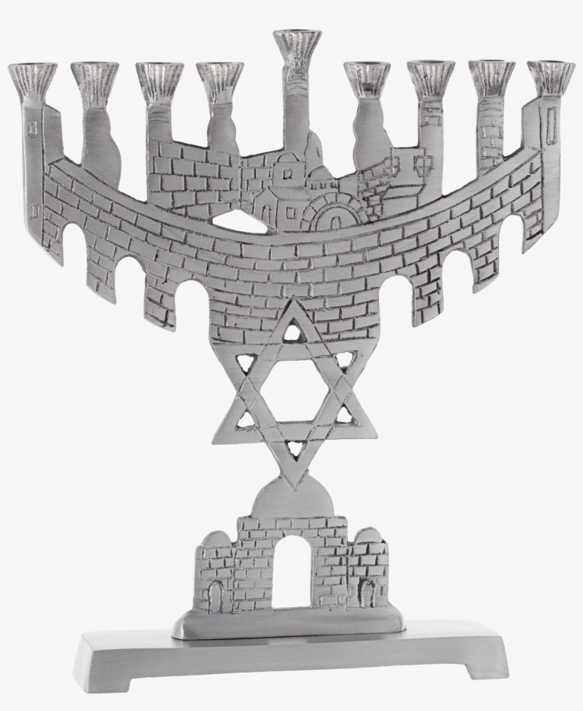 Jerusalem On Star Of David Menorah - Hanukkah, transparent png #2792633