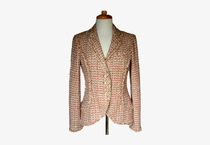 Chanel Tweed Jacket - Tweed, transparent png #2792950