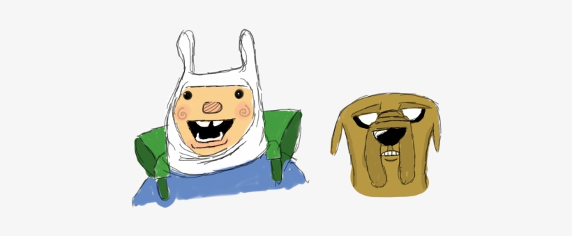 Draw The Creepiest Finn And Jake That You Possibly - Drawing, transparent png #2793416