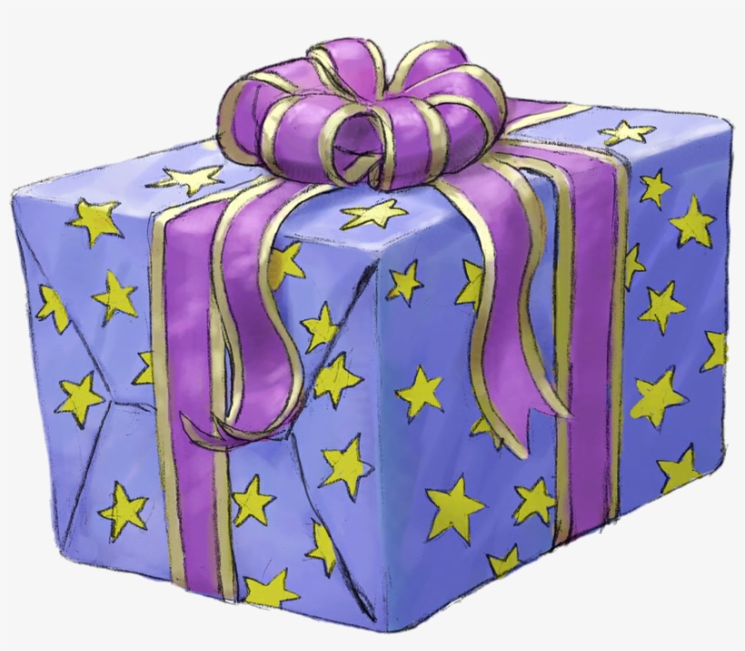 Present, Gift, Purple, Lilac, Stars, Wrapped, Celebrate - Gift, transparent png #2793533