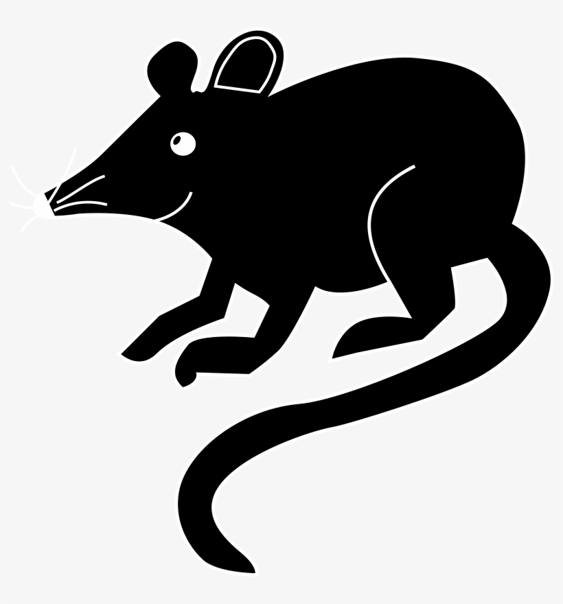 Animal Death Cliparts - Silueta De Un Raton, transparent png #2793623