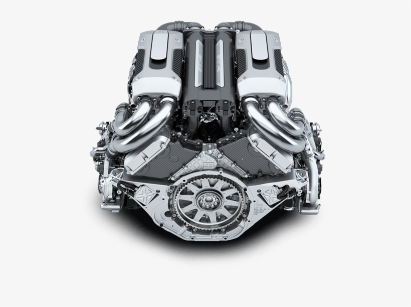 Engine Of The 2017 Bugatti Chiron At Pichler Gfg Ag - Mesin Bugatti Chiron, transparent png #2795318