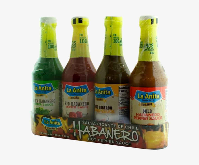 4 Habanero Hot Sauce Pack, 120ml Each Bottle, transparent png #2796079