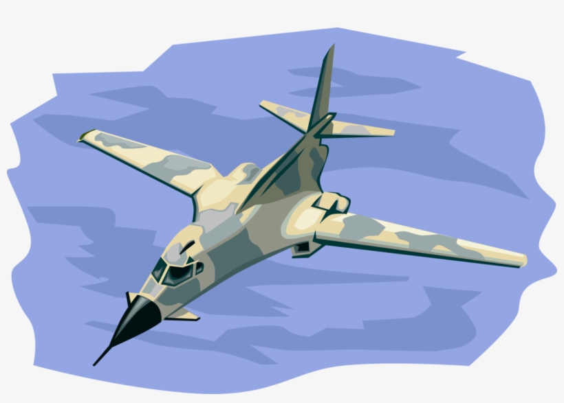 Vector Illustration Of Usaf B 1 Lancer Supersonic Variable - Rockwell B-1 Lancer, transparent png #2796526