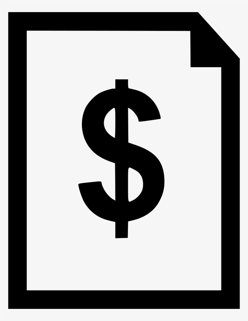 Document Dollar Sign - Australian Dollar Symbol, transparent png #2796707