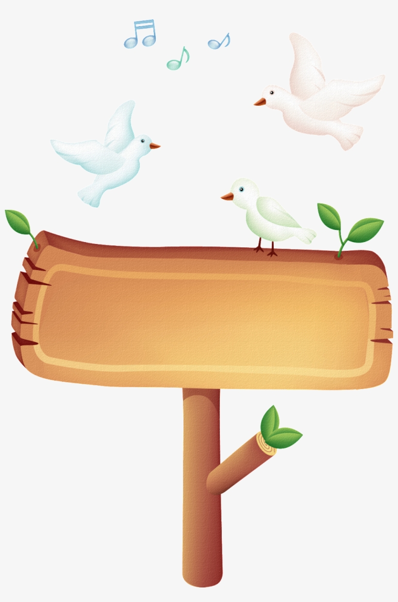 Wooden Signboard With Standing White Pigeons - De Pombas Brancas Com Fundo Transparente, transparent png #2797194