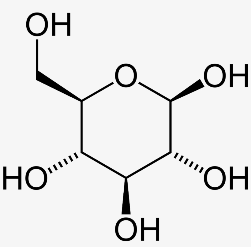 Beta D Glucose 2d Skeletal Hexagon - Formule Chimique Du Glucose, transparent png #2797342