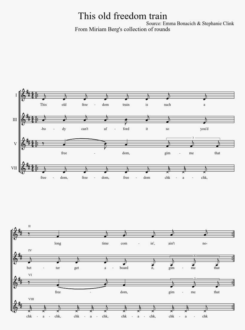 This Old Freedom Train Sheet Music Composed By Source - Number, transparent png #2797636