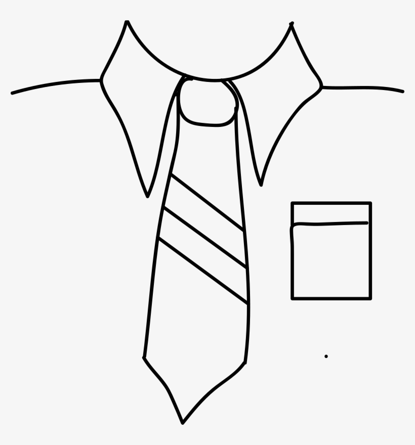 Medium Image Png He15gh Clipart - Tie Clip Art Black And White, transparent png #2798965